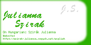 julianna szirak business card